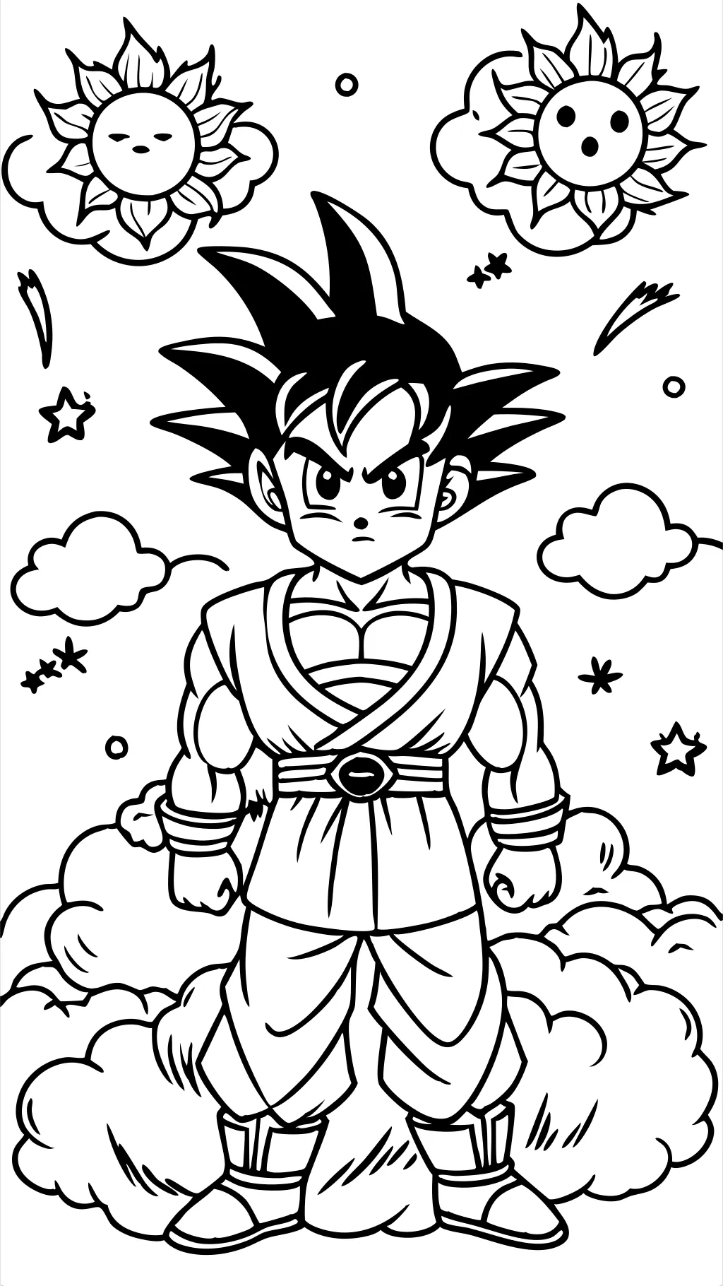 Páginas para colorear para Goku